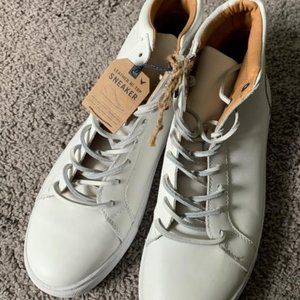 AMERICAN EAGLE mens White Brown hi-top sneaker